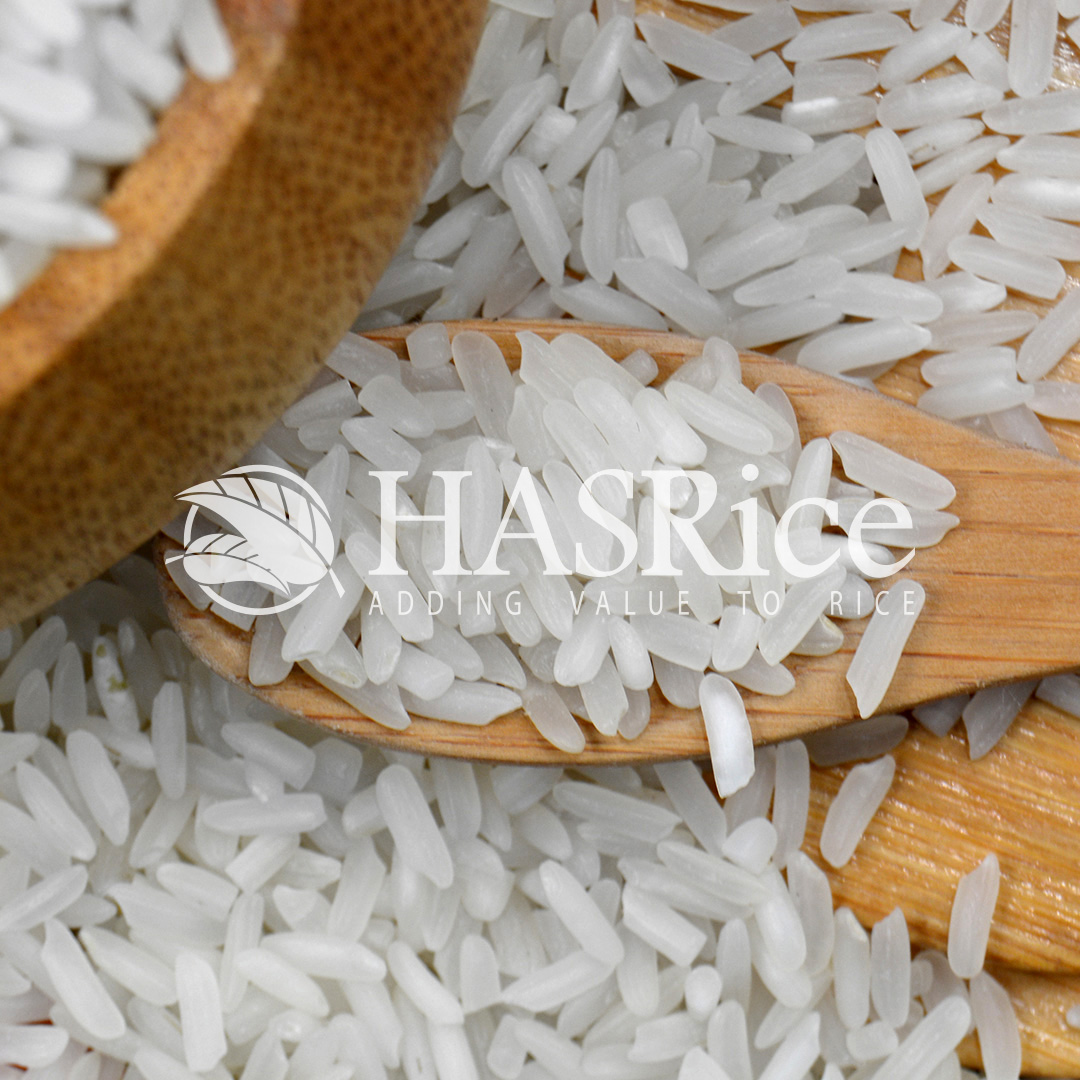 IRRI-6 15% broken white rice grain (close-up 3 of 6)