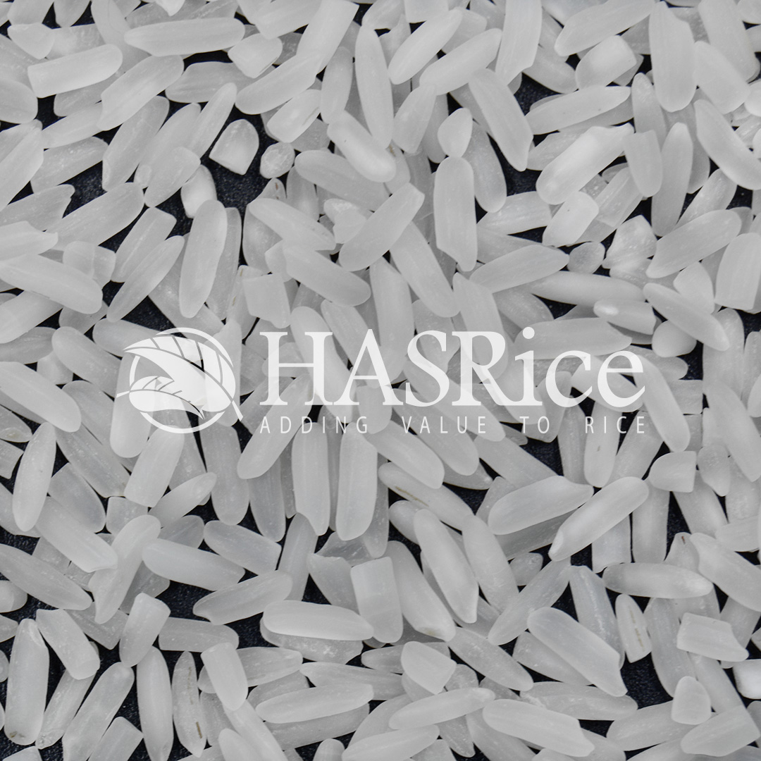 IRRI-6 25% broken white rice grain (close-up 6 of 6)