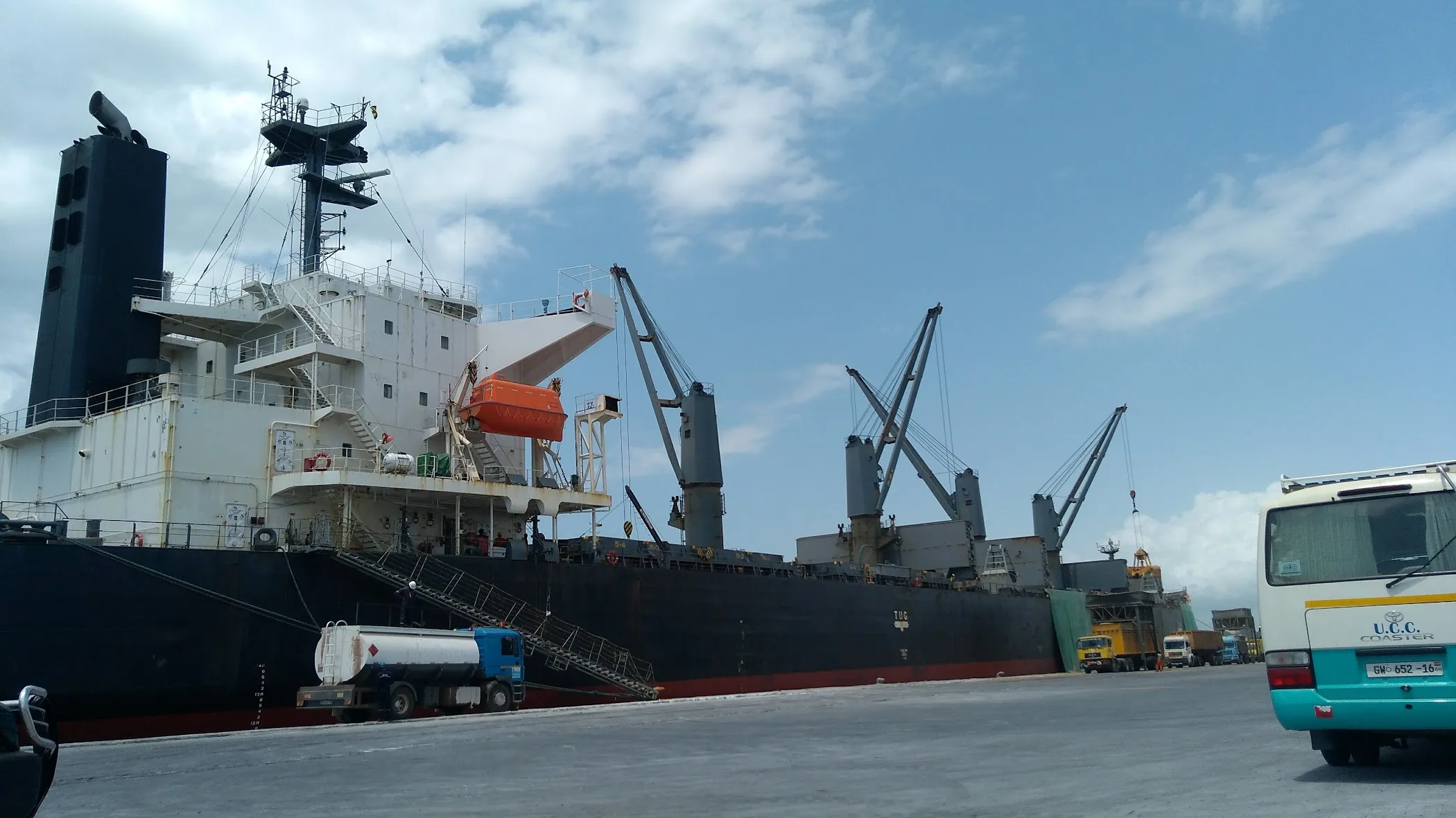 Ghana port — IRRI-6 destination